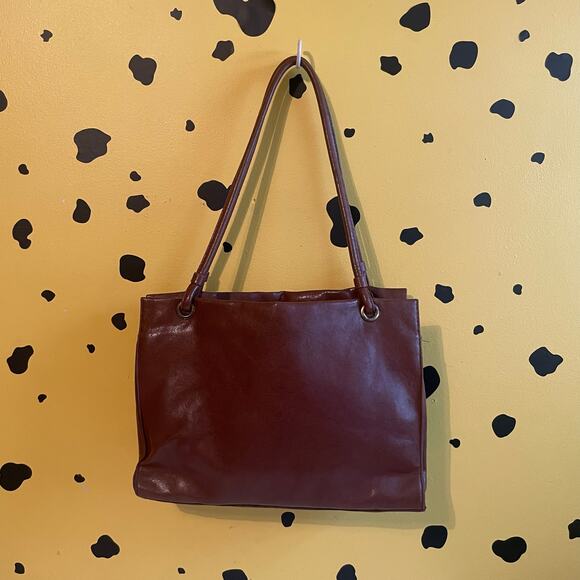 Vintage Brown Patchwork Faux Leather Tote | Boho Croc & Snake Texture Bag - Picture 7 of 9